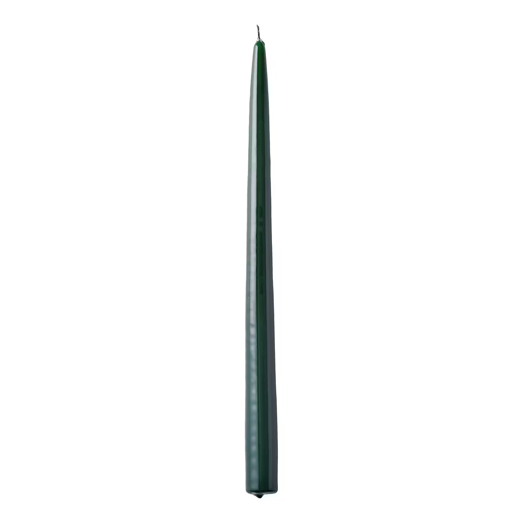 TWIN FLAME konische Zwillingskerze 12er-Set - Paraffin - Grün