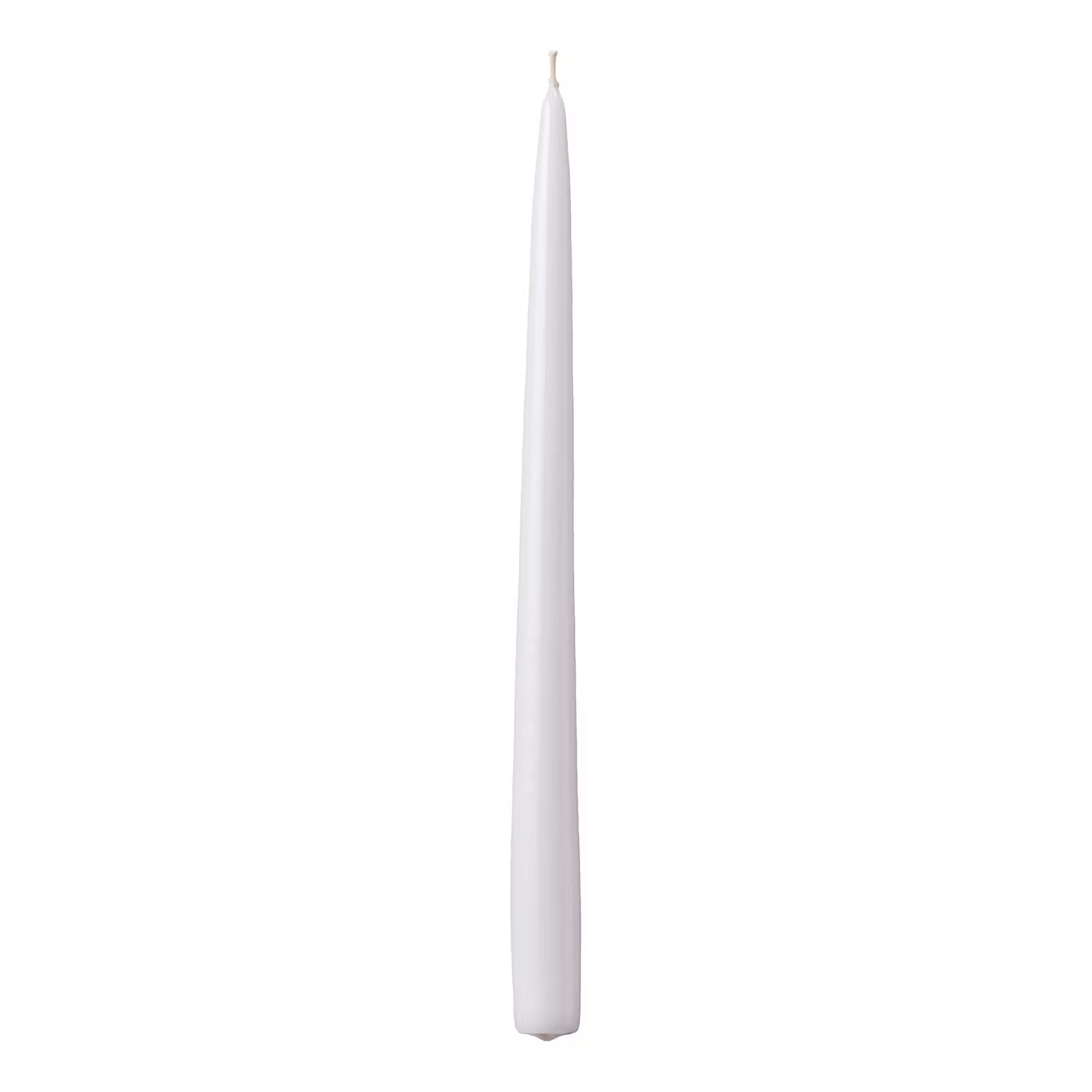 TWIN FLAME konische Zwillingskerze 12er-Set - Paraffin - Weiß
