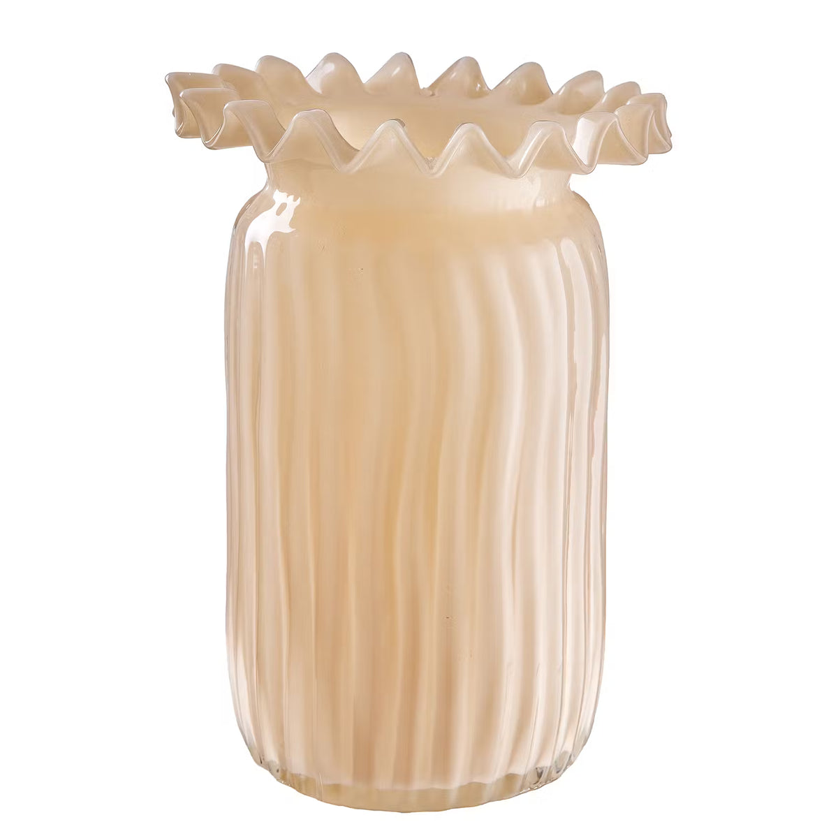 CREAM Vase - Farbglas - Creme
