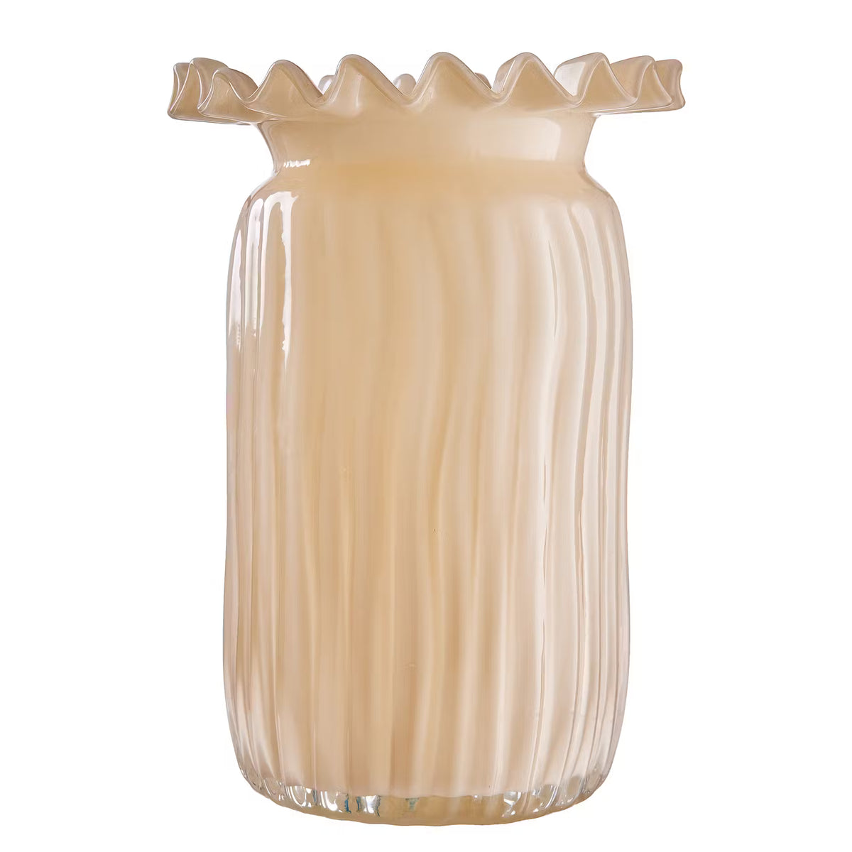 CREAM Vase - Farbglas - Creme