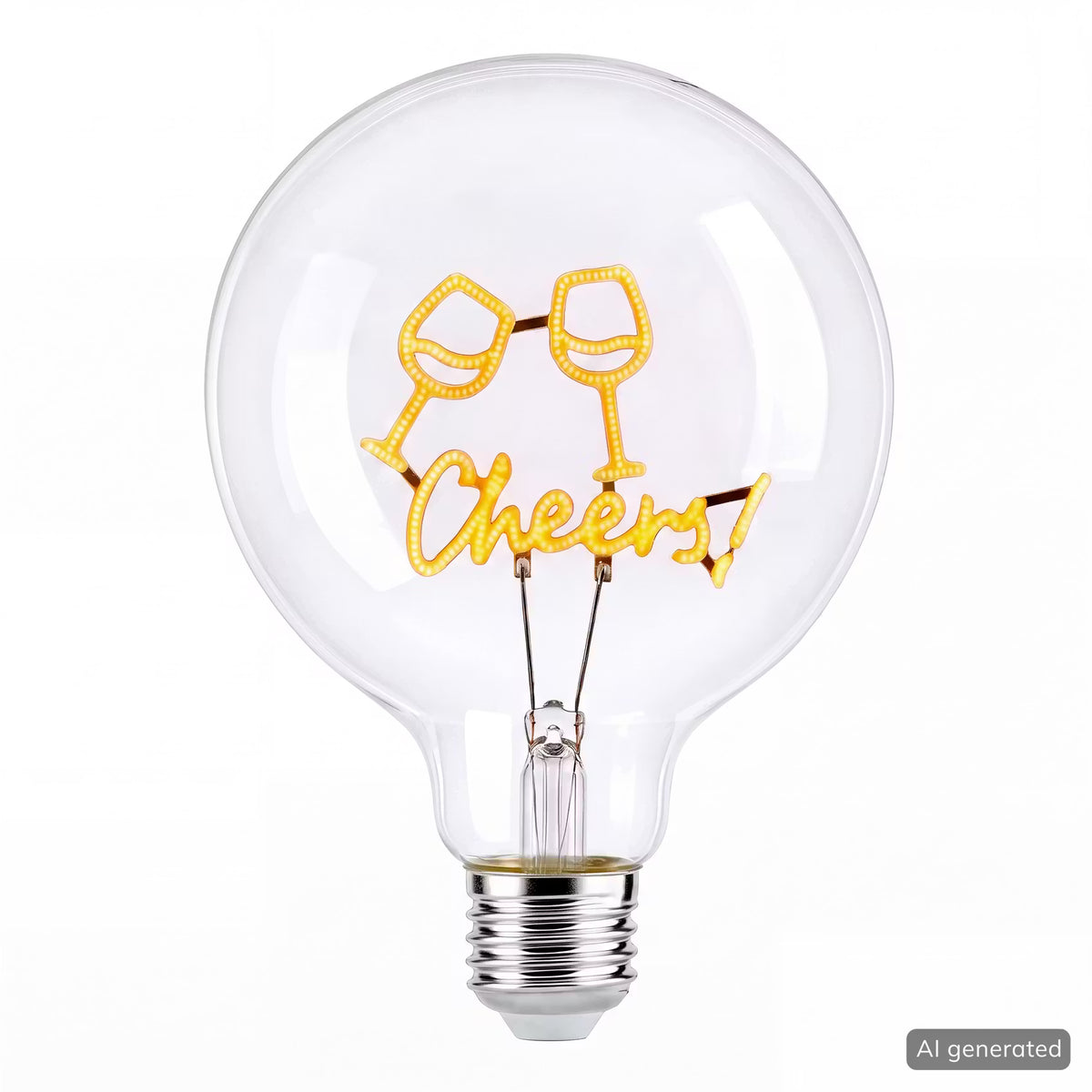 BRIGHT LIGHT LED-Glühlampe Cheers - Klarglas - Gelb/Weiß