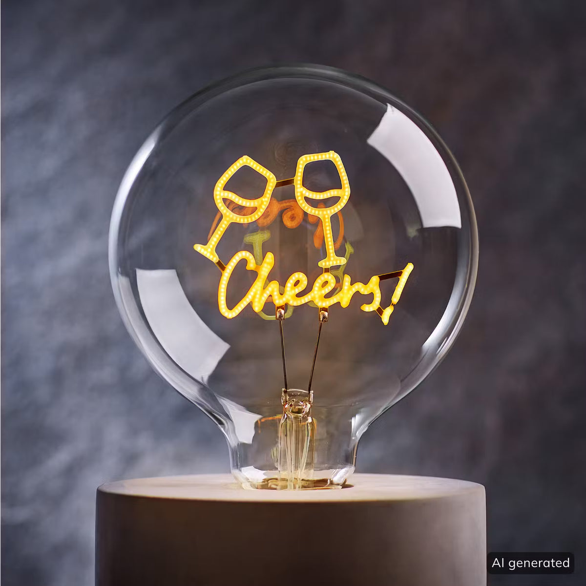 BRIGHT LIGHT LED-Glühlampe Cheers - Klarglas - Gelb/Weiß