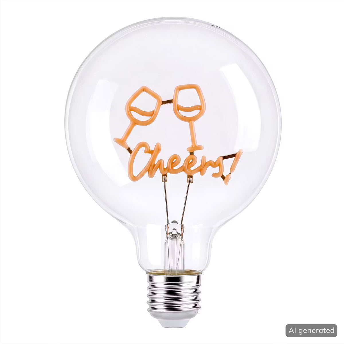 BRIGHT LIGHT LED-Glühlampe Cheers - Klarglas - Gelb/Weiß