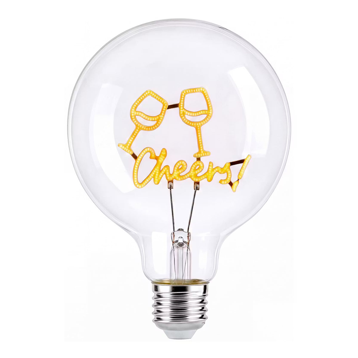 BRIGHT LIGHT LED-Glühlampe Cheers - Klarglas - Gelb/Weiß