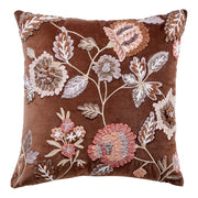 BOHEMIAN Kissen Blumen - Baumwolle/Polyester - Braun