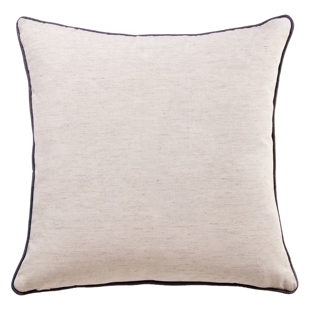 BOHEMIAN Kissen Blumen - Baumwolle/Leinen/Polyester - Weiß