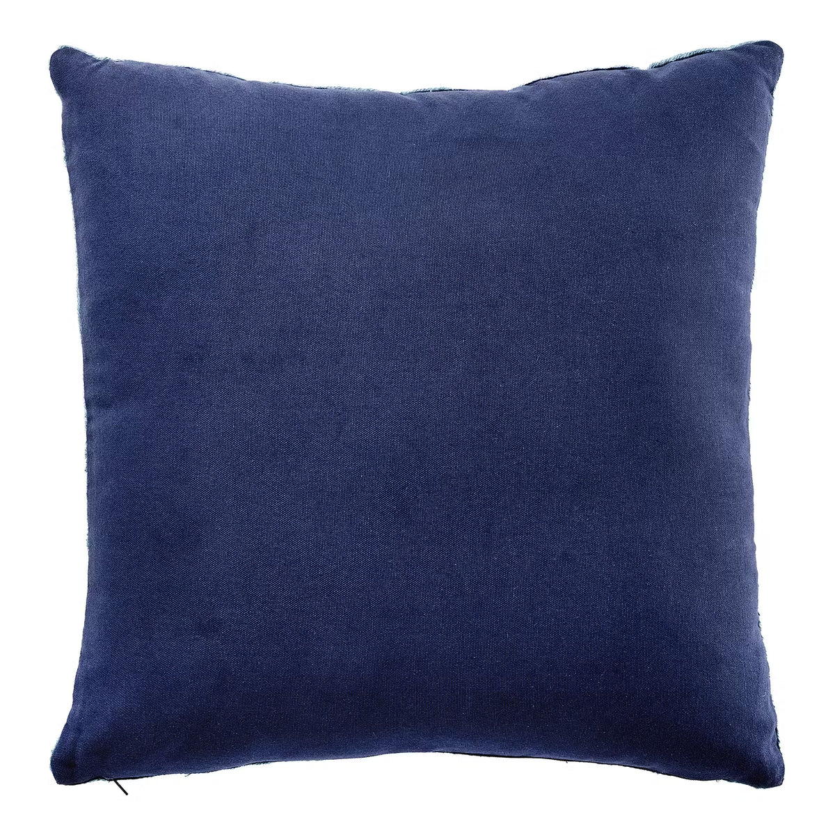 BOHEMIAN Kissen Blumen - Baumwolle/Leinen/Polyester - Dunkelblau