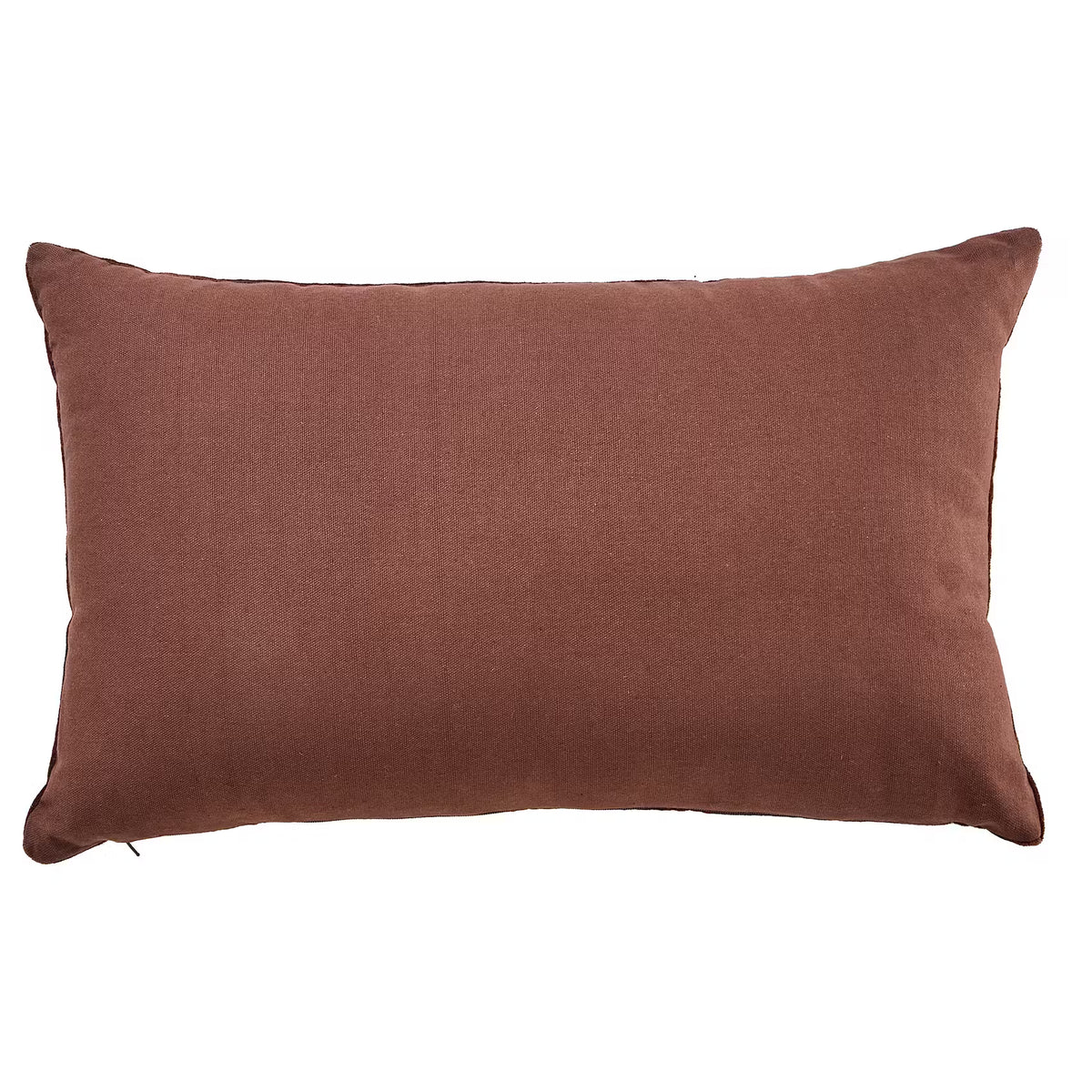 BOHEMIAN Kissen Blumen - Baumwolle/Polyester - Dunkelbraun