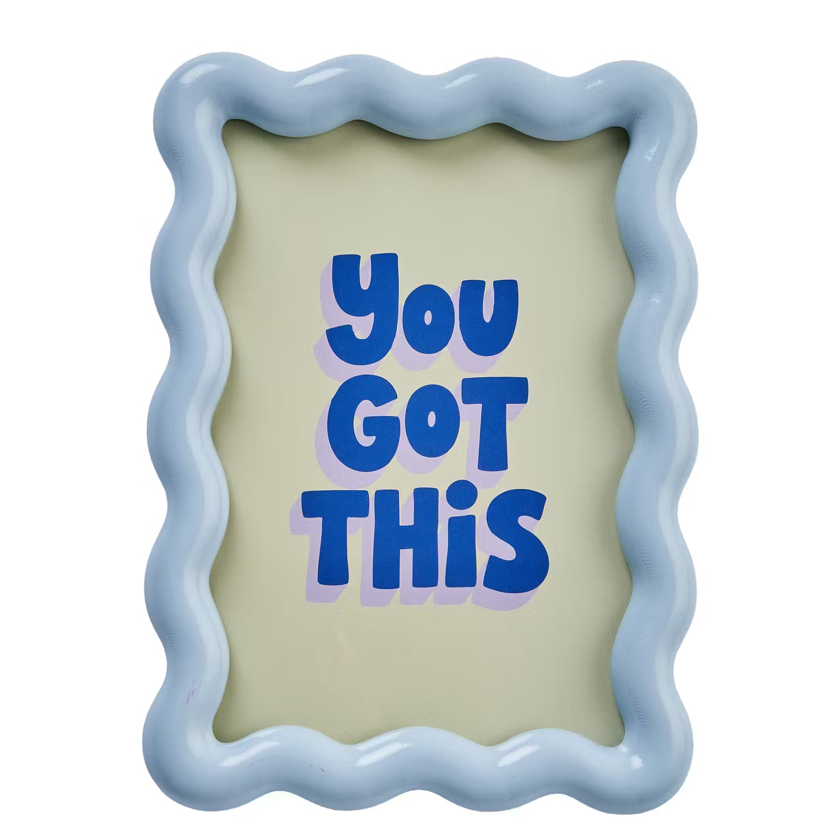HAPPY WALLS Bilderrahmen Wavy - Polyresin - Blau