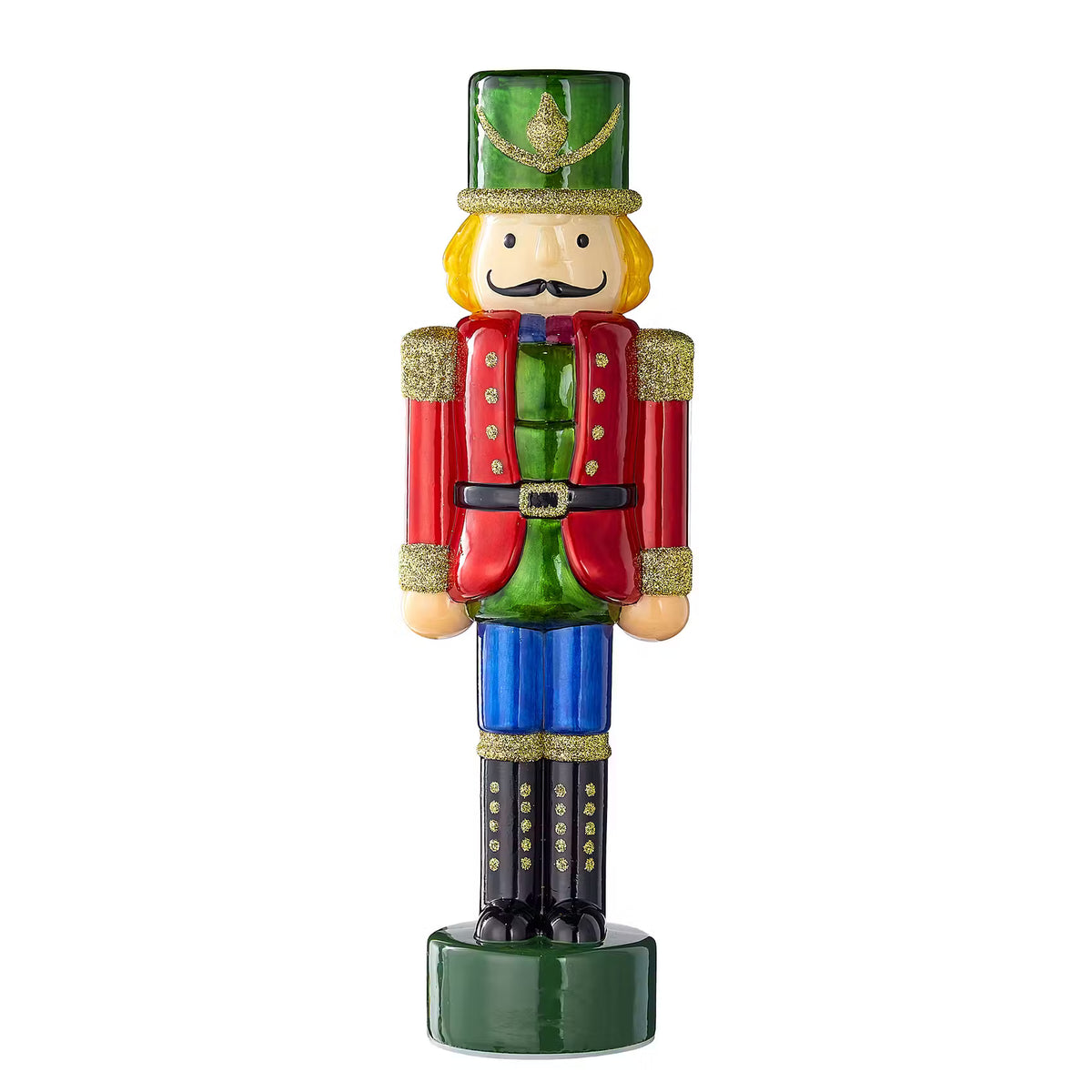 X-MAS LED-Nussknacker - Farbglas - Rot