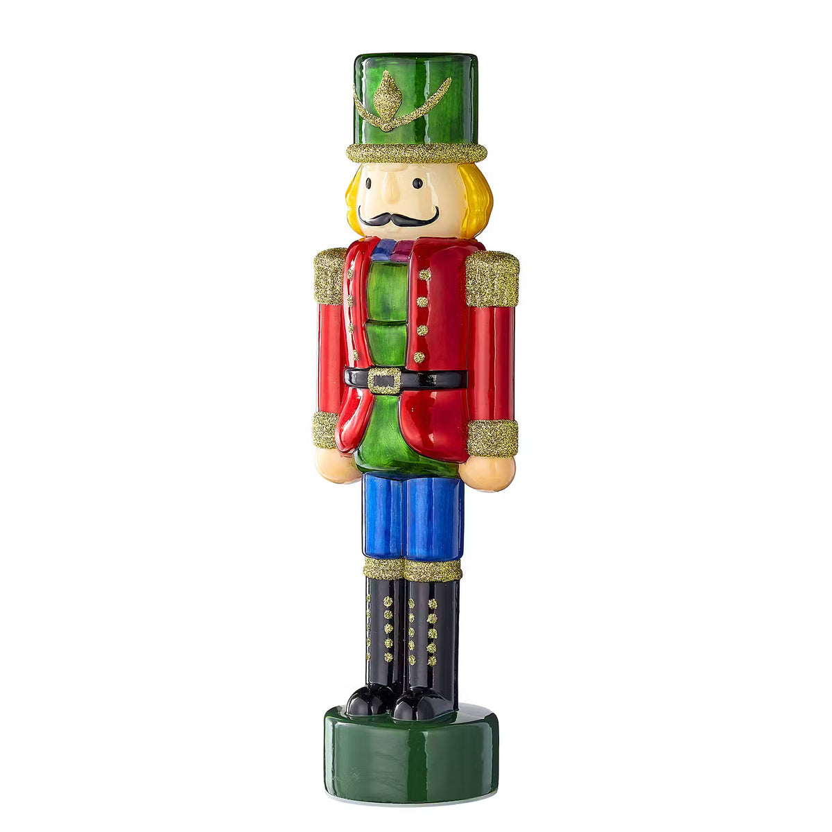X-MAS LED-Nussknacker - Farbglas - Rot