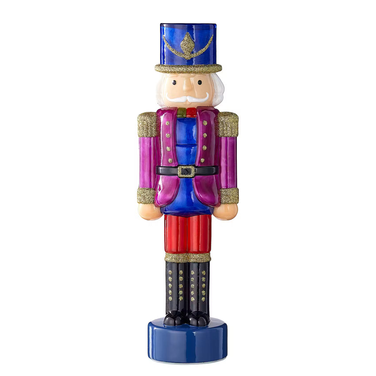 X-MAS LED-Nussknacker - Farbglas - Flieder