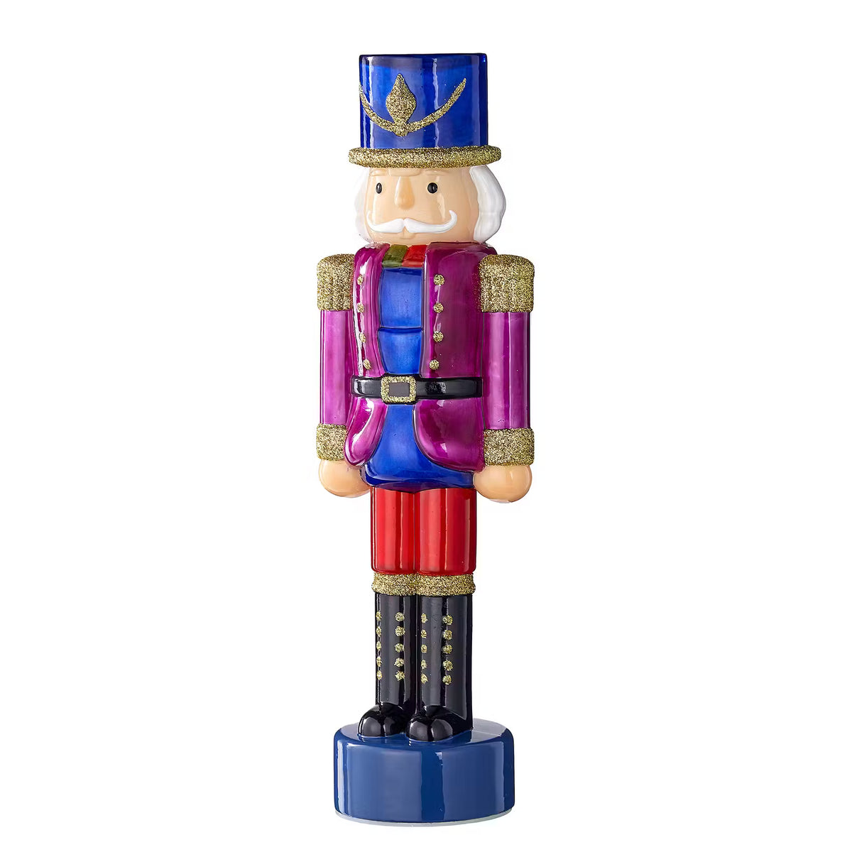 X-MAS LED-Nussknacker - Farbglas - Flieder