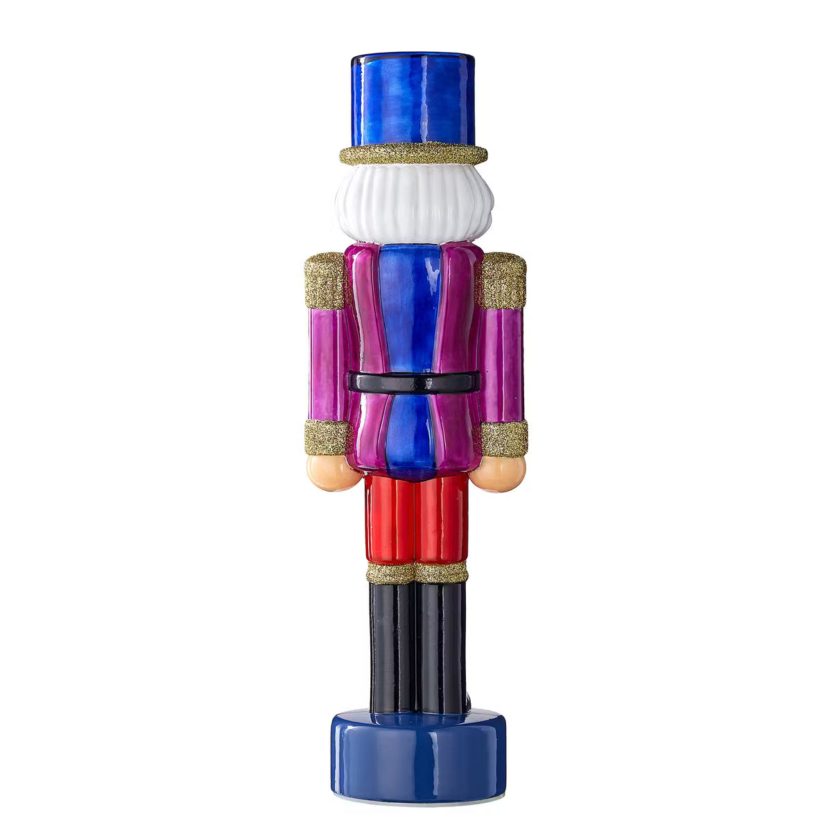 X-MAS LED-Nussknacker - Farbglas - Flieder