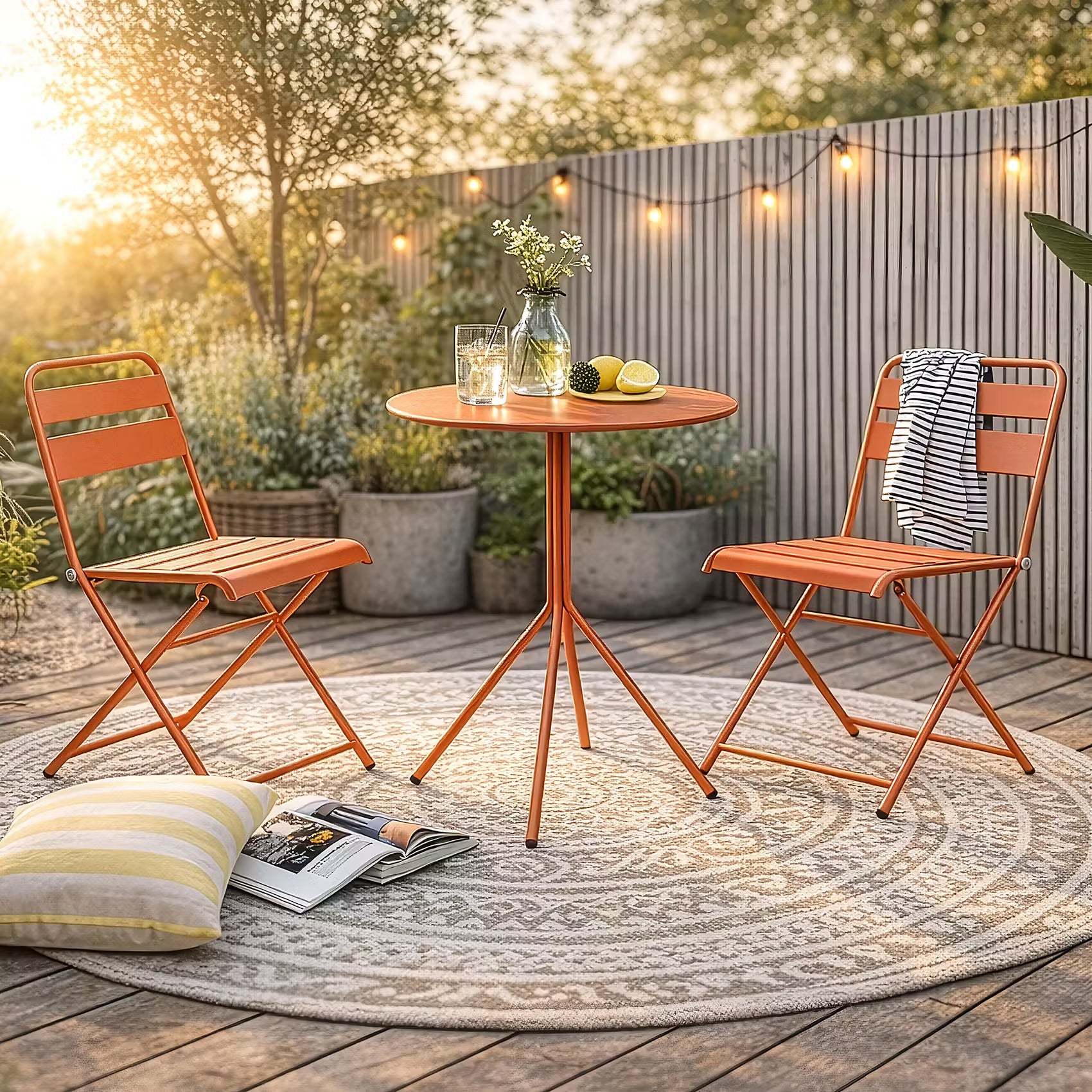 RENDEZVOUS Gartenmöbel-Set 3-tlg. - Stahl