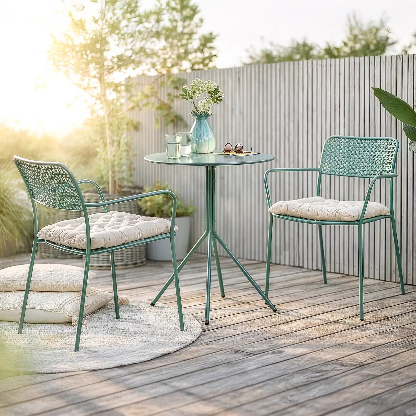 RENDEZVOUS Gartenmöbel-Set 3-tlg. - Stahl