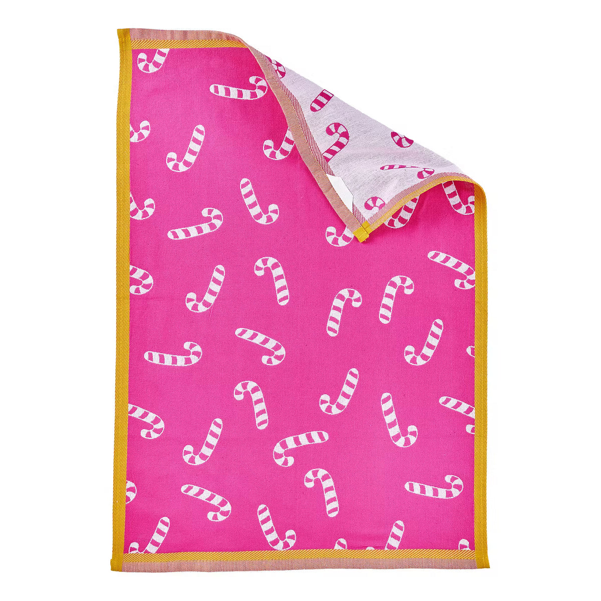 SWEET XMAS Küchentuch Candy Cane - Baumwolle - Pink