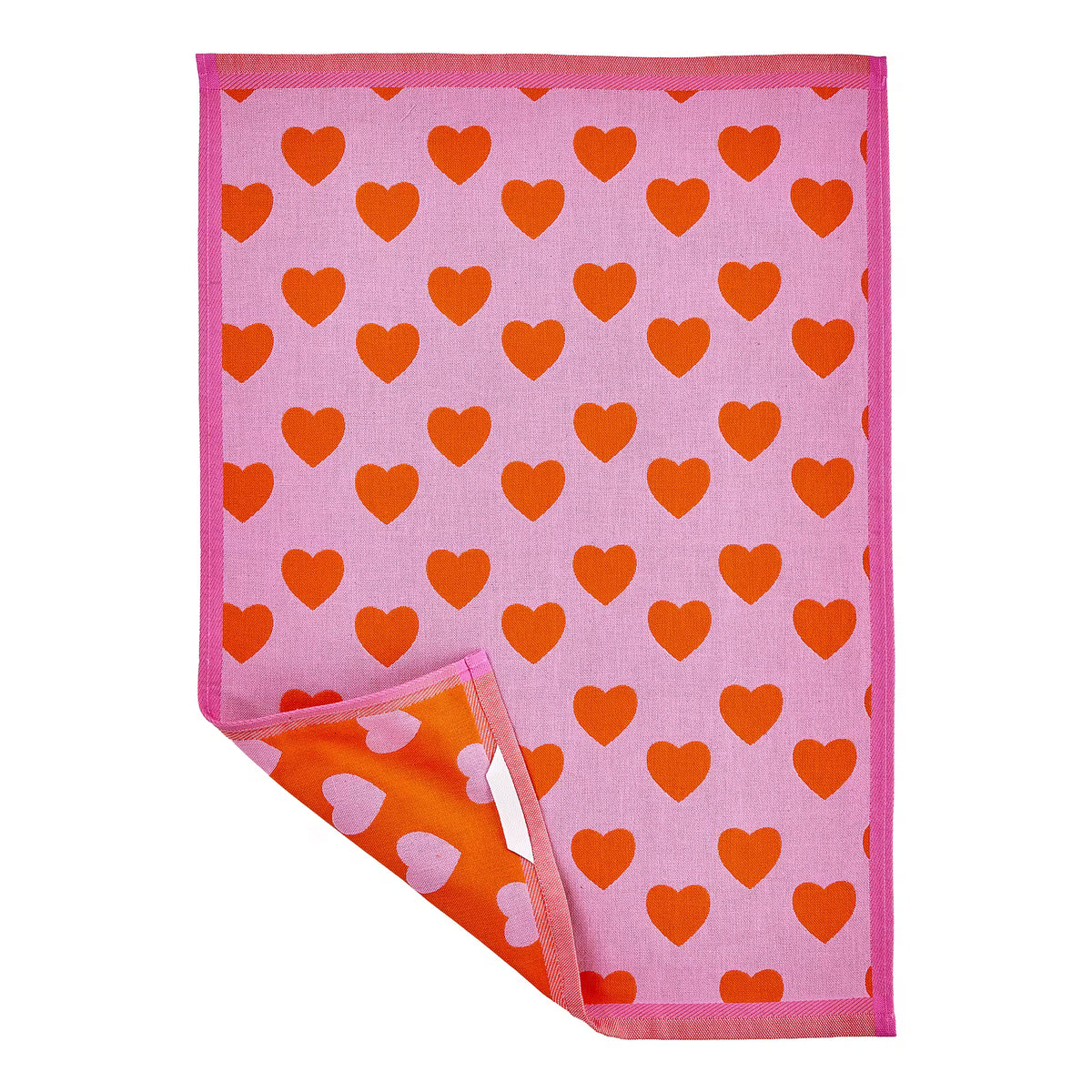 SWEET XMAS Küchentuch Herzchen - Baumwolle - Pink - Pink