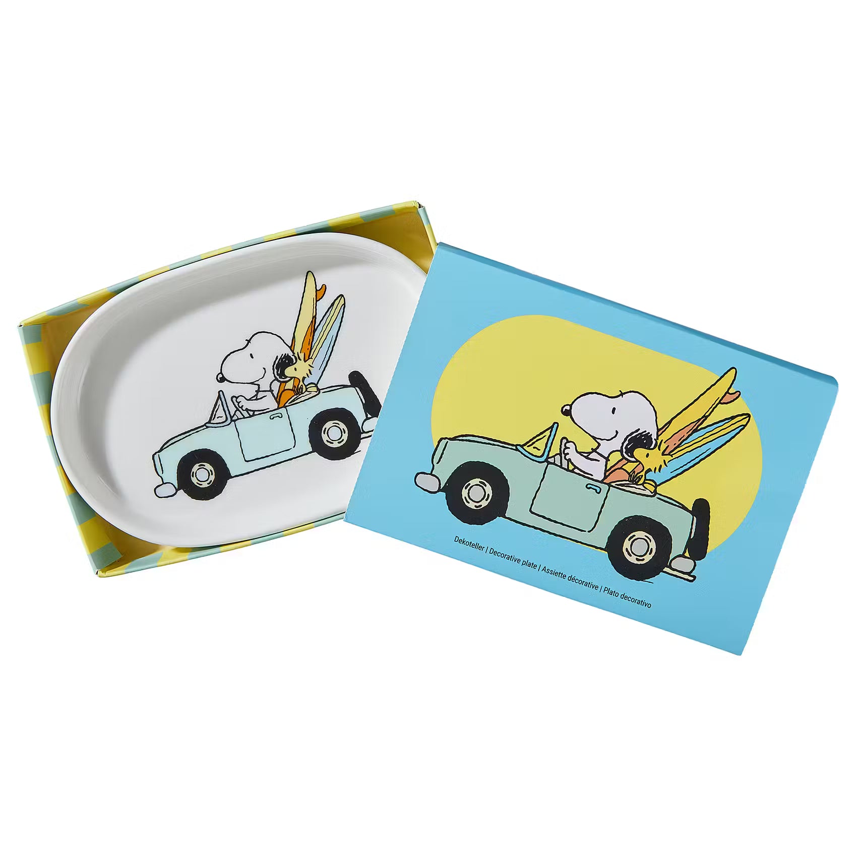 PEANUTS Schmuckteller Snoopy Cabriot - New Bone China - Weiß