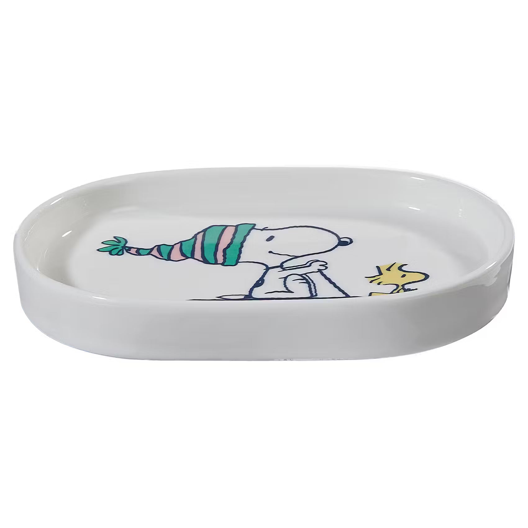 PEANUTS Schmuckteller Snoopy Schlitten - New Bone China - Weiß