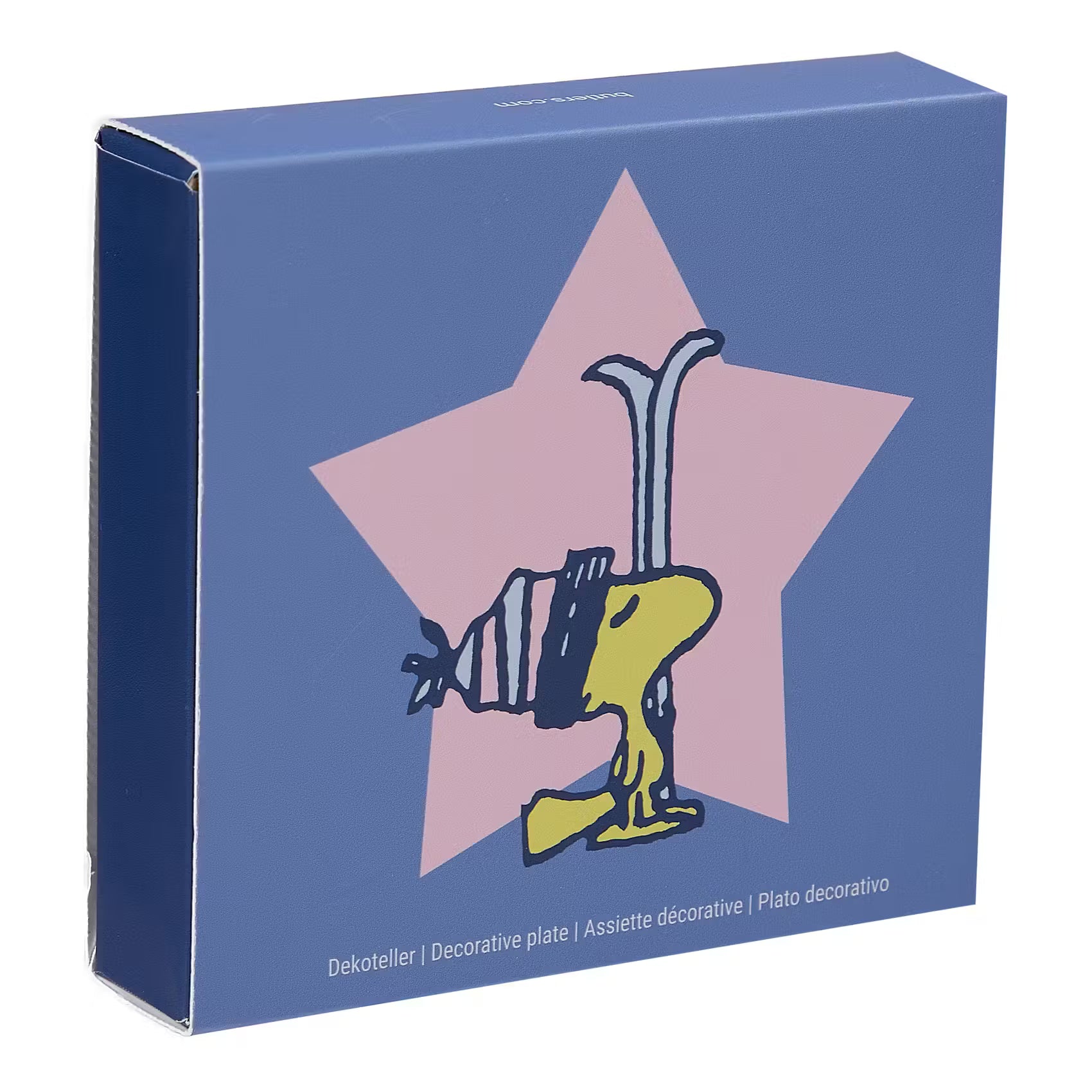 PEANUTS Schmuckteller Stern Woodstock Ski - New Bone China - Weiß