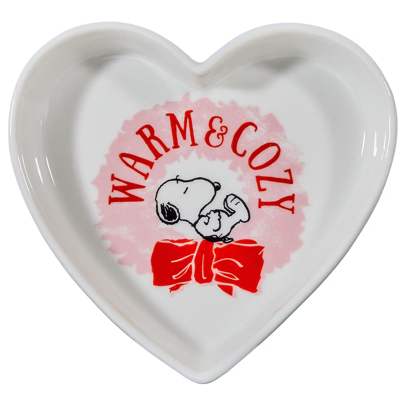 PEANUTS Schmuckteller Herz Warm & Cozy - New Bone China - Weiß