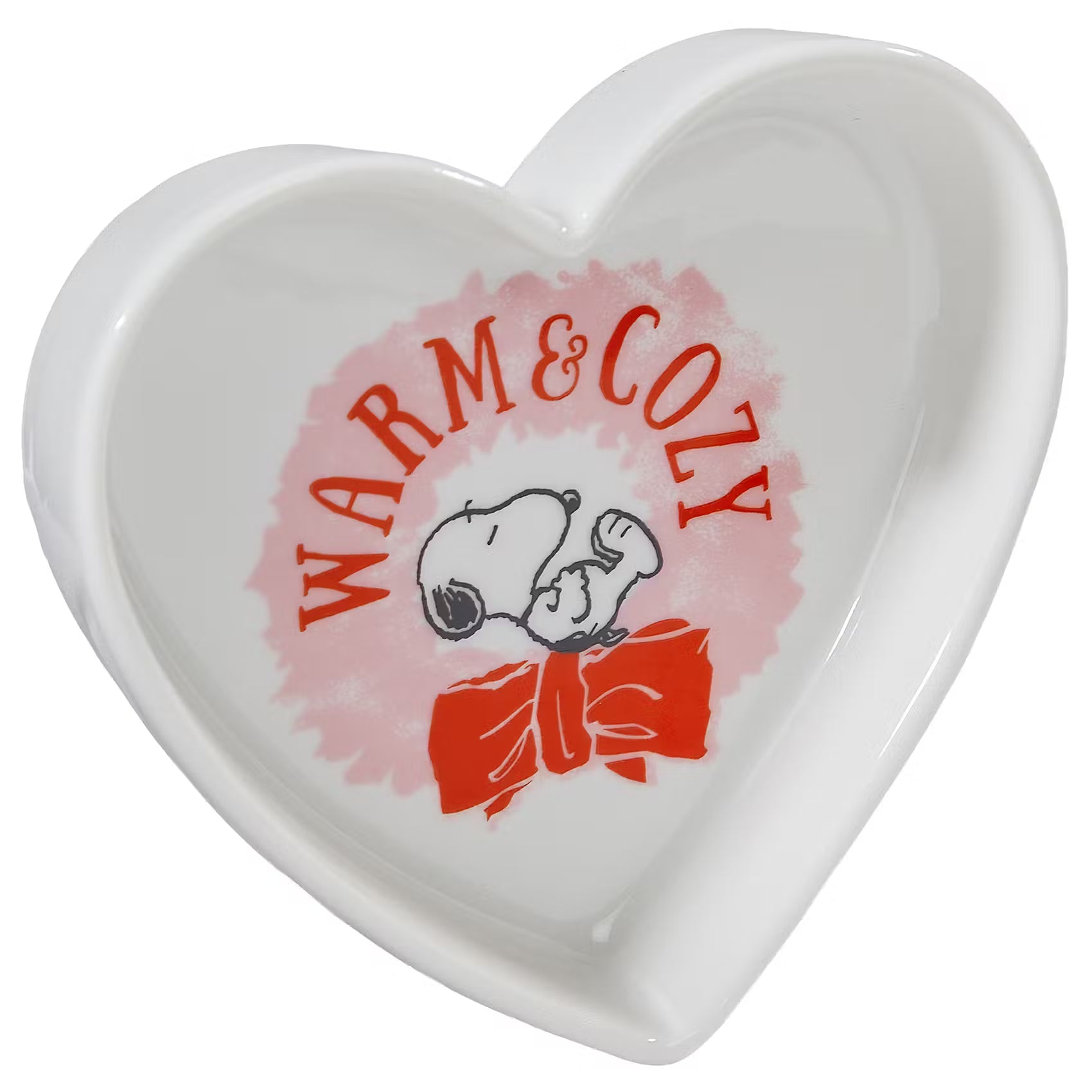 PEANUTS Schmuckteller Herz Warm & Cozy - New Bone China - Weiß