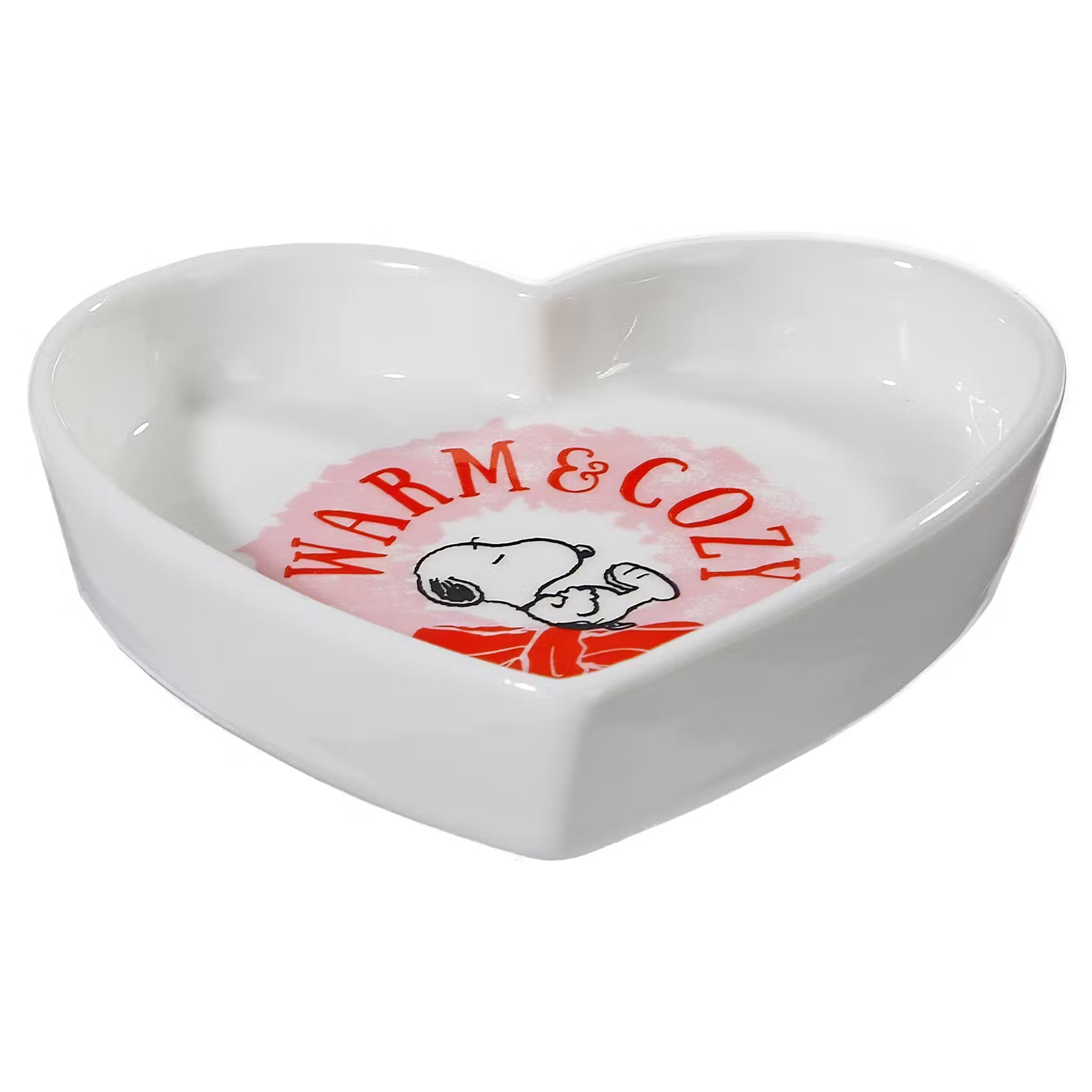 PEANUTS Schmuckteller Herz Warm & Cozy - New Bone China - Weiß