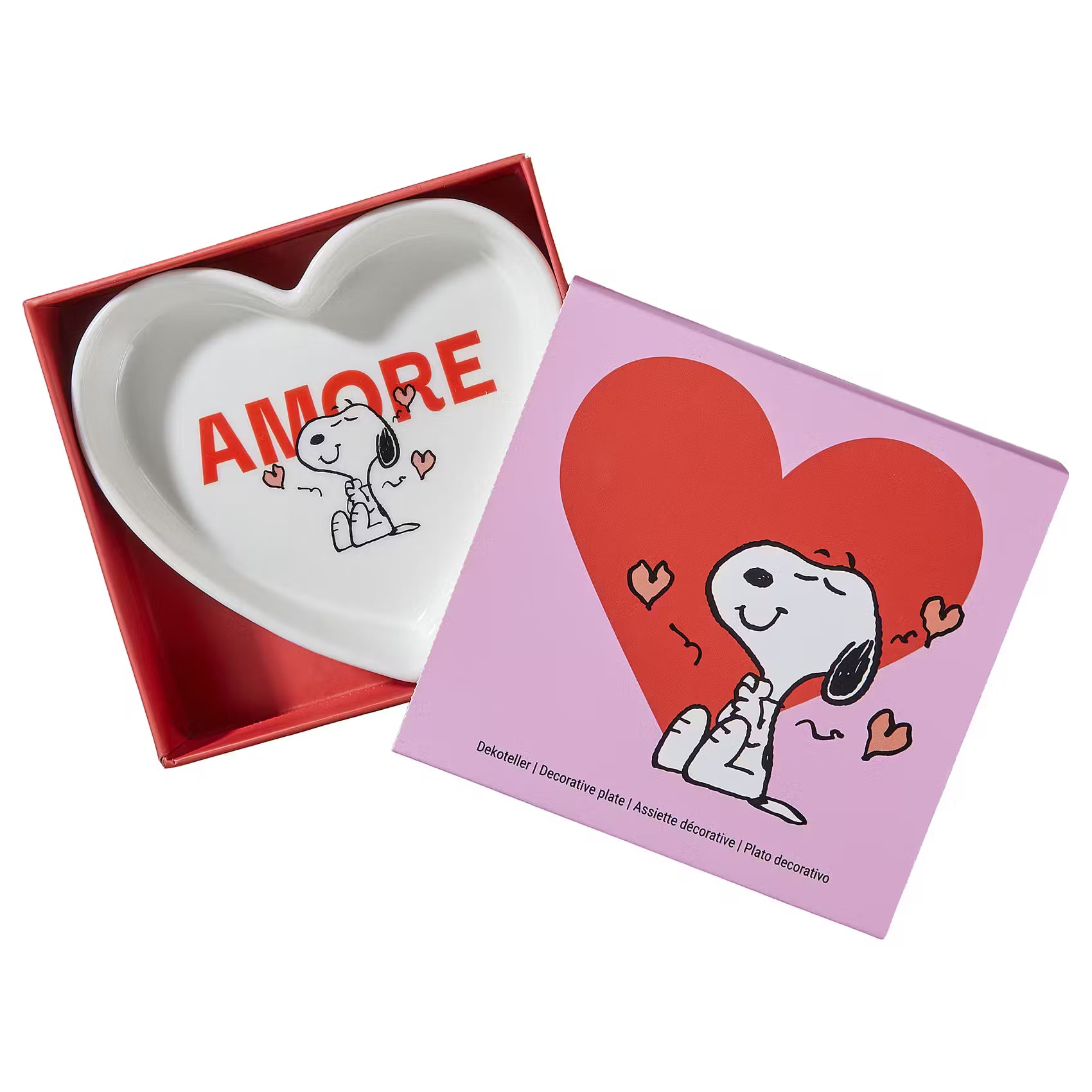 PEANUTS Schmuckteller Herz Amore - New Bone China - Weiß