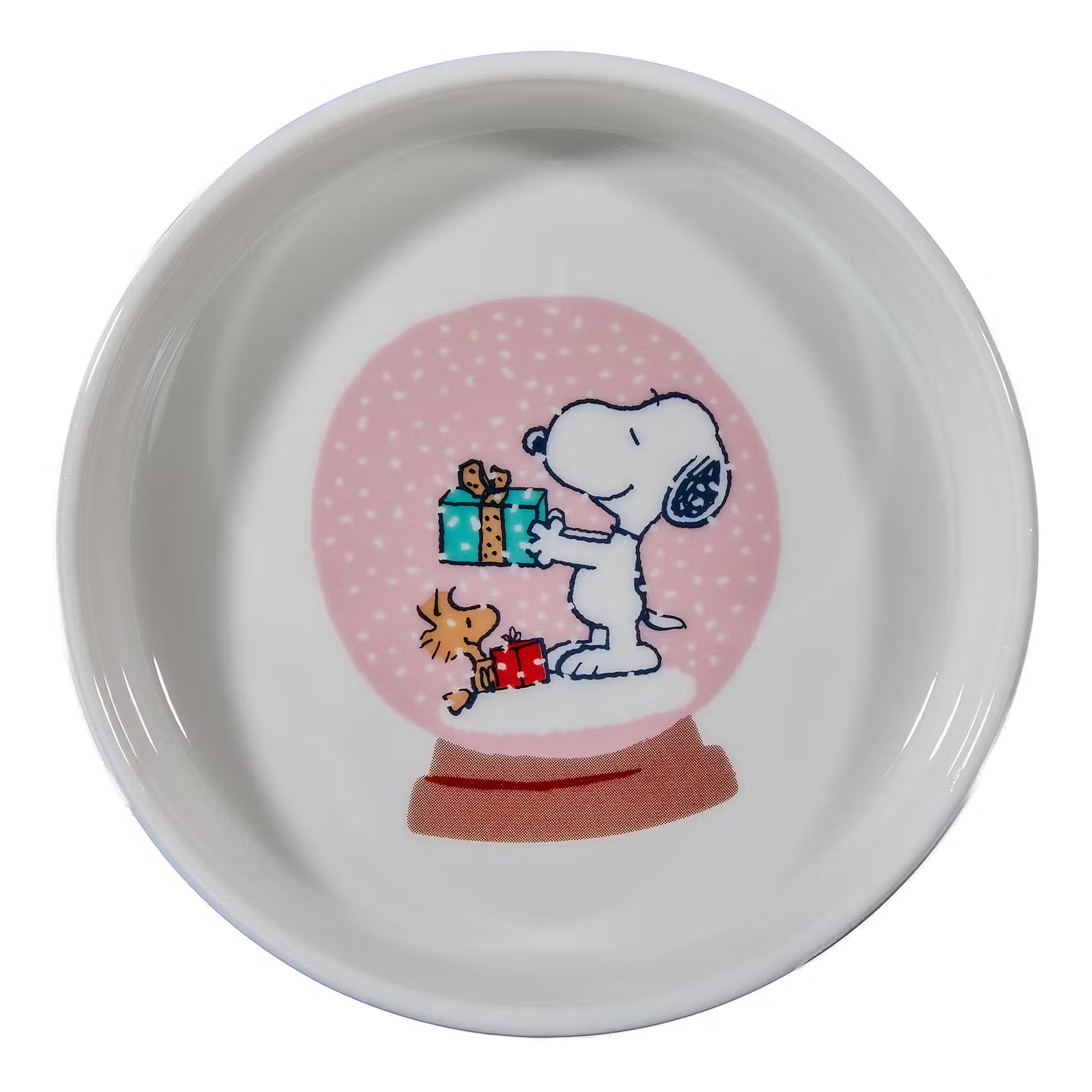 PEANUTS Schmuckteller Snoopy Schneekugel - New Bone China - Weiß