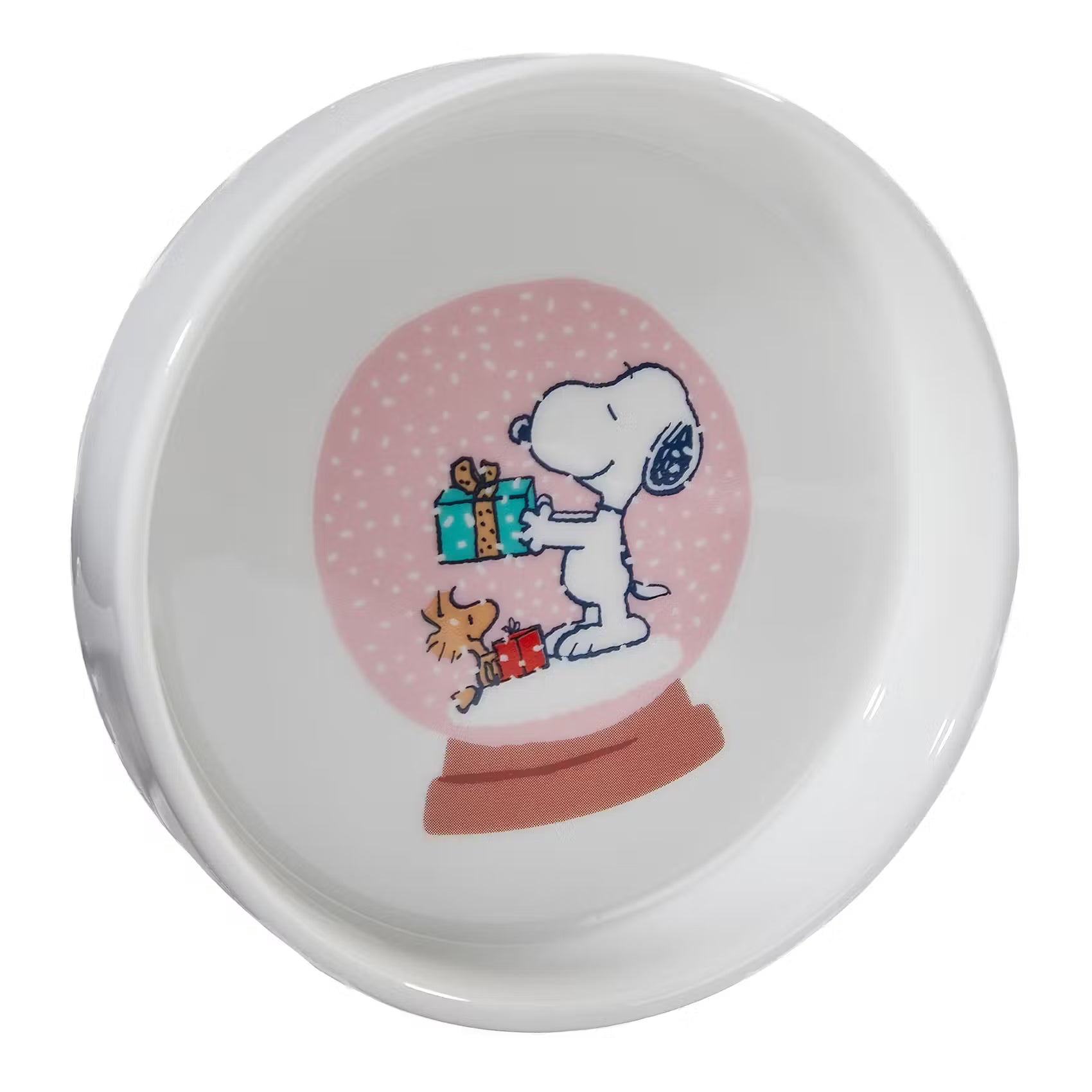 PEANUTS Schmuckteller Snoopy Schneekugel - New Bone China - Weiß