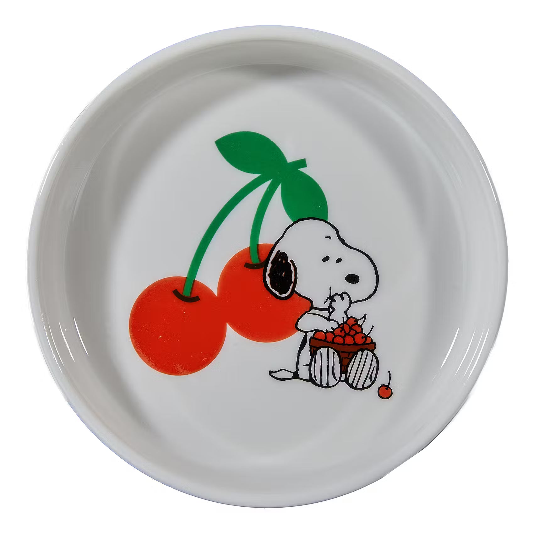 PEANUTS Schmuckteller Snoopy Kirschen - New Bone China - Weiß