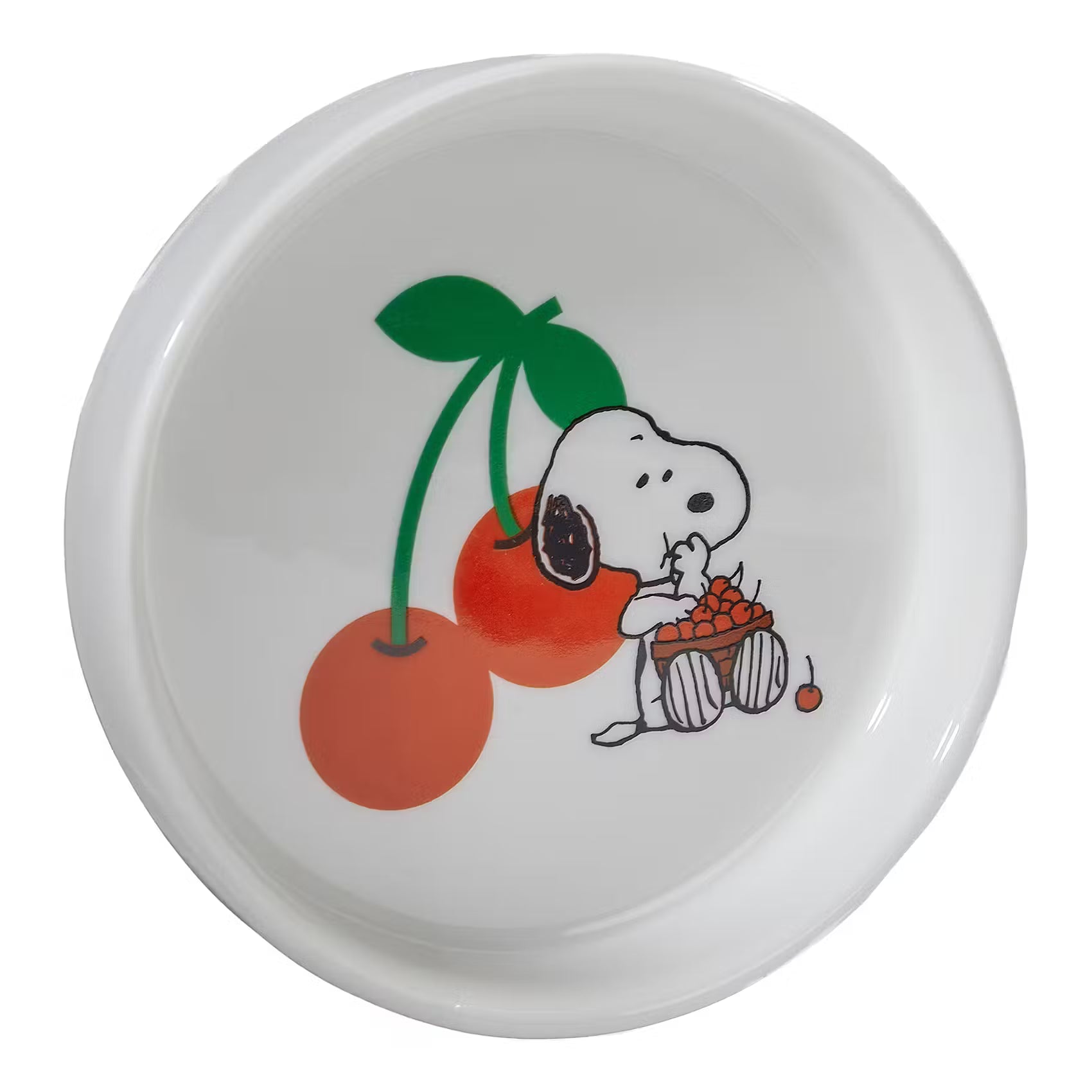 PEANUTS Schmuckteller Snoopy Kirschen - New Bone China - Weiß
