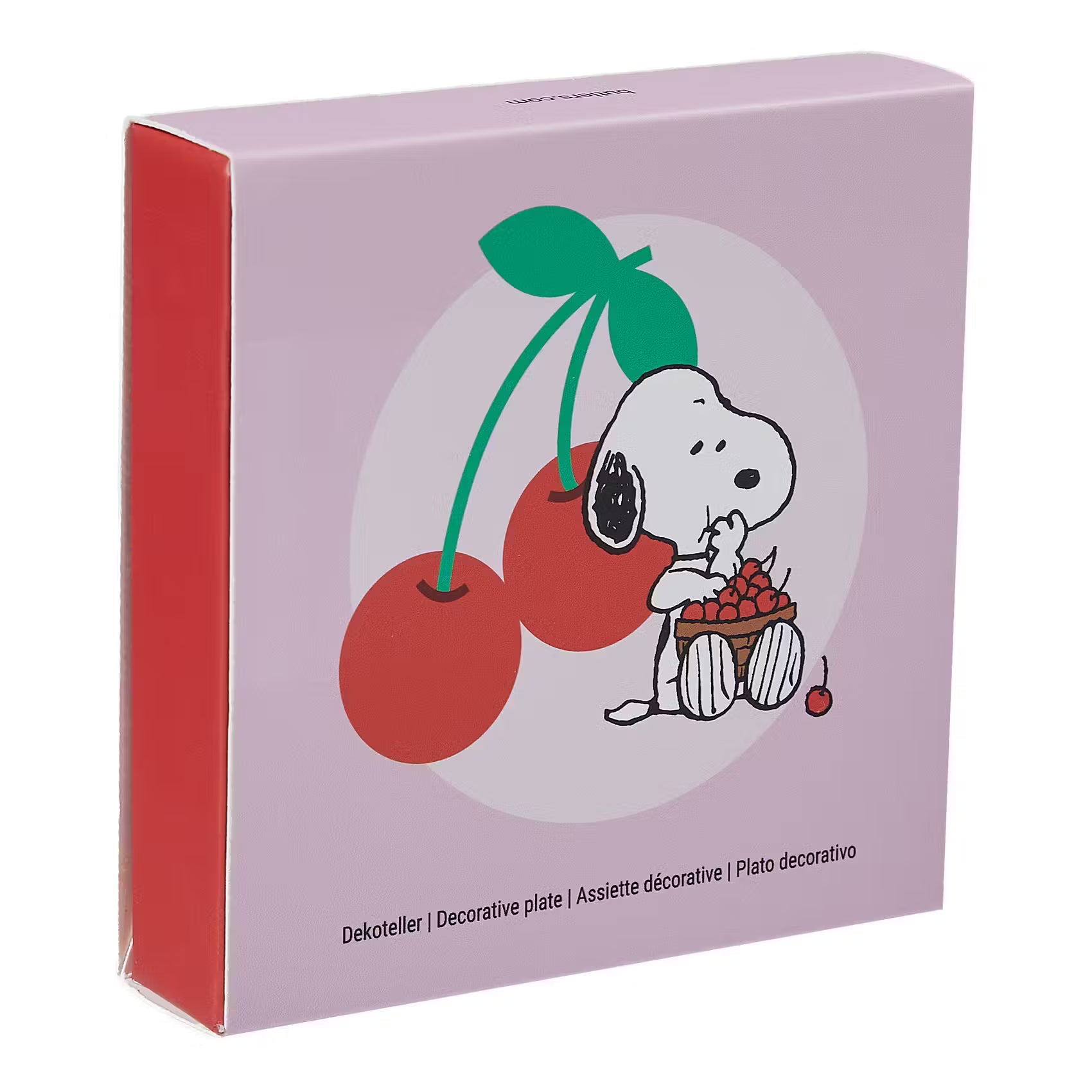 PEANUTS Schmuckteller Snoopy Kirschen - New Bone China - Weiß