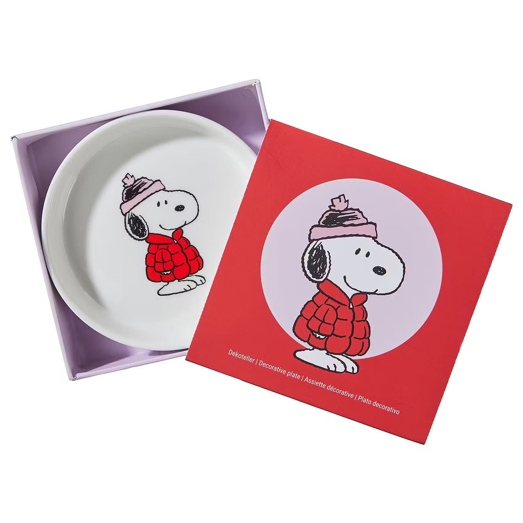PEANUTS Schmuckteller Snoopy Jacke - New Bone China - Weiß