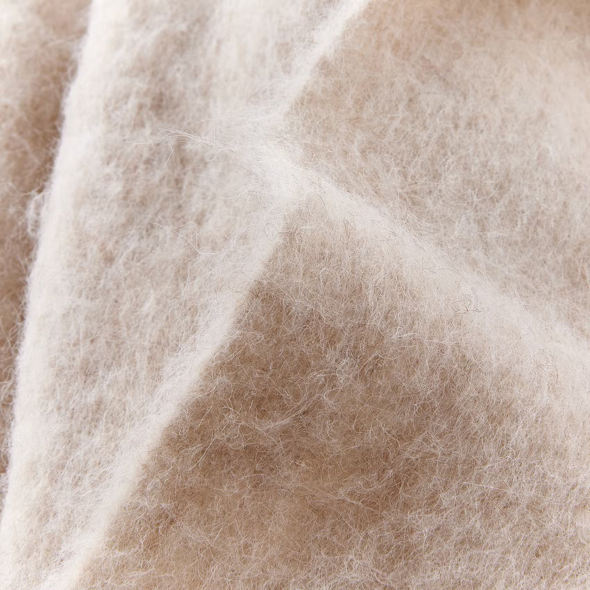 MELANGE Decke Mohair - Polyester/Polyamid/Wolle - Beige