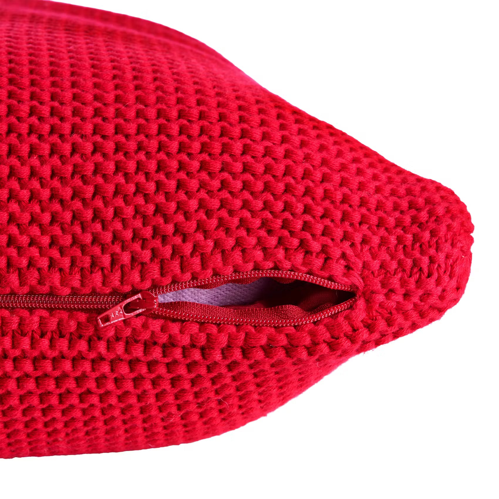 SOFT NEEDLE Kissen - Baumwolle/Polyester - Rot