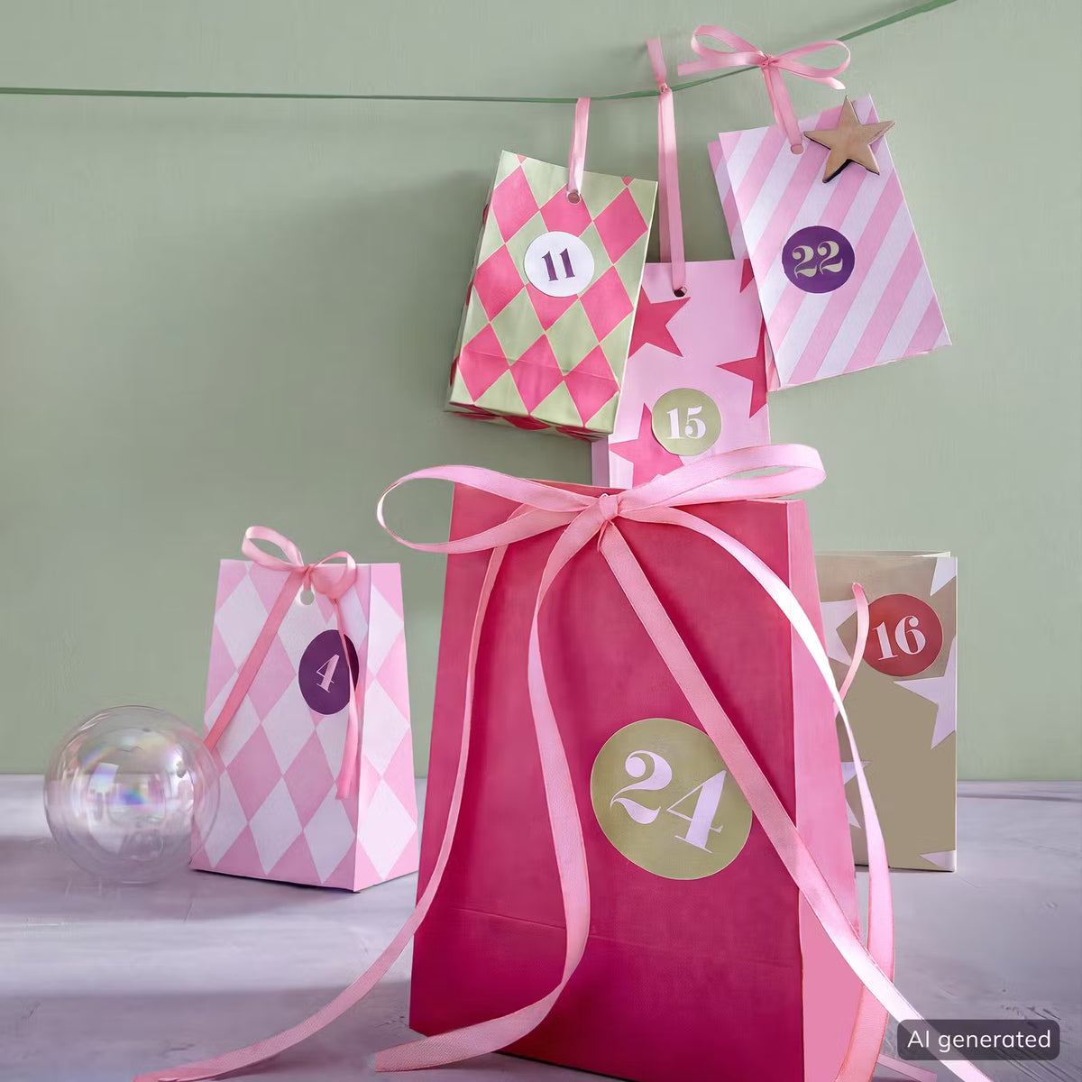 SURPRISE Adventskalender-Set - Papier - Bunt