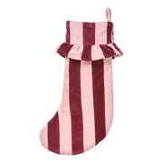 XMAS Weihnachtsstrumpf - Baumwolle/Polyester - Rot/Pink