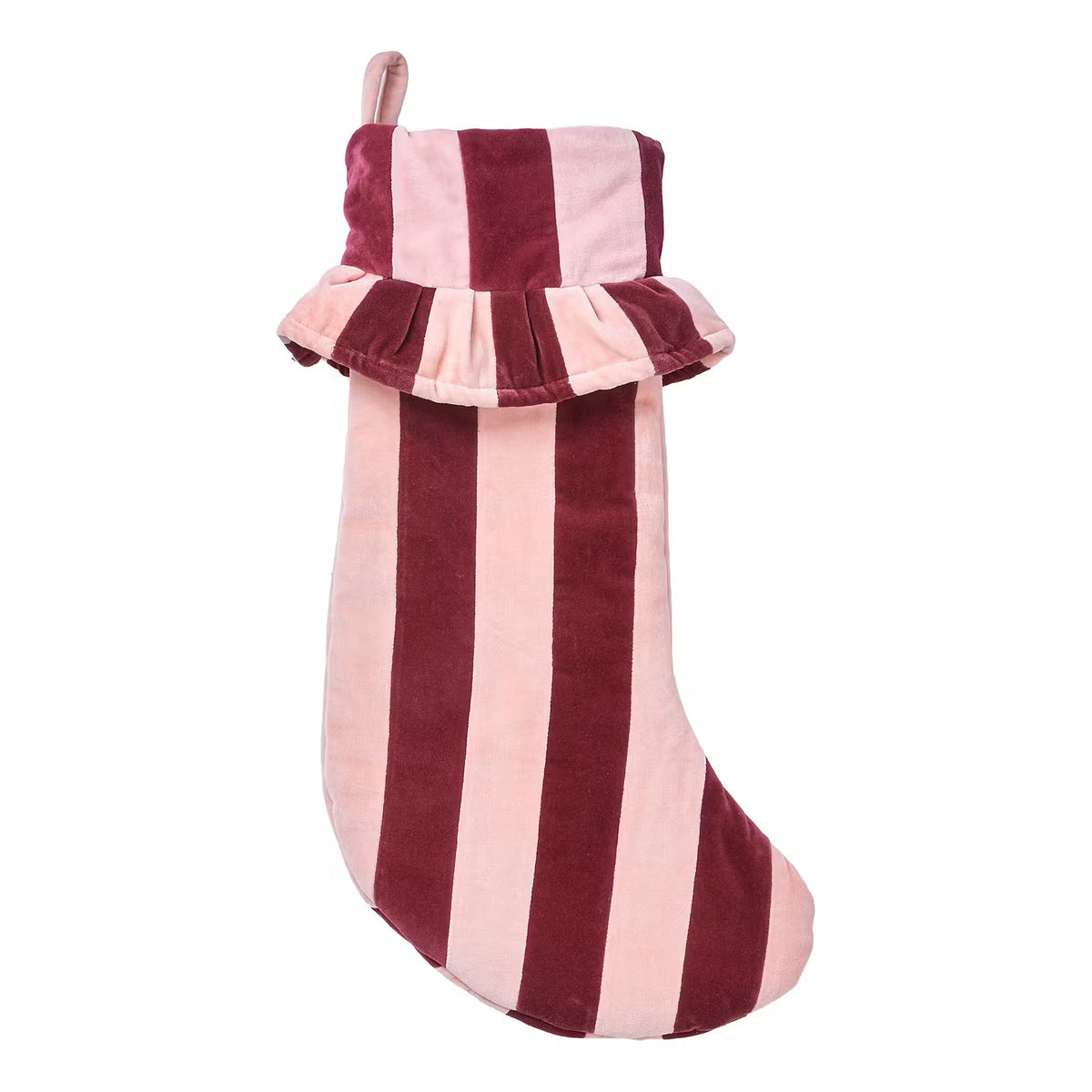 XMAS Weihnachtsstrumpf - Baumwolle/Polyester - Rot/Pink