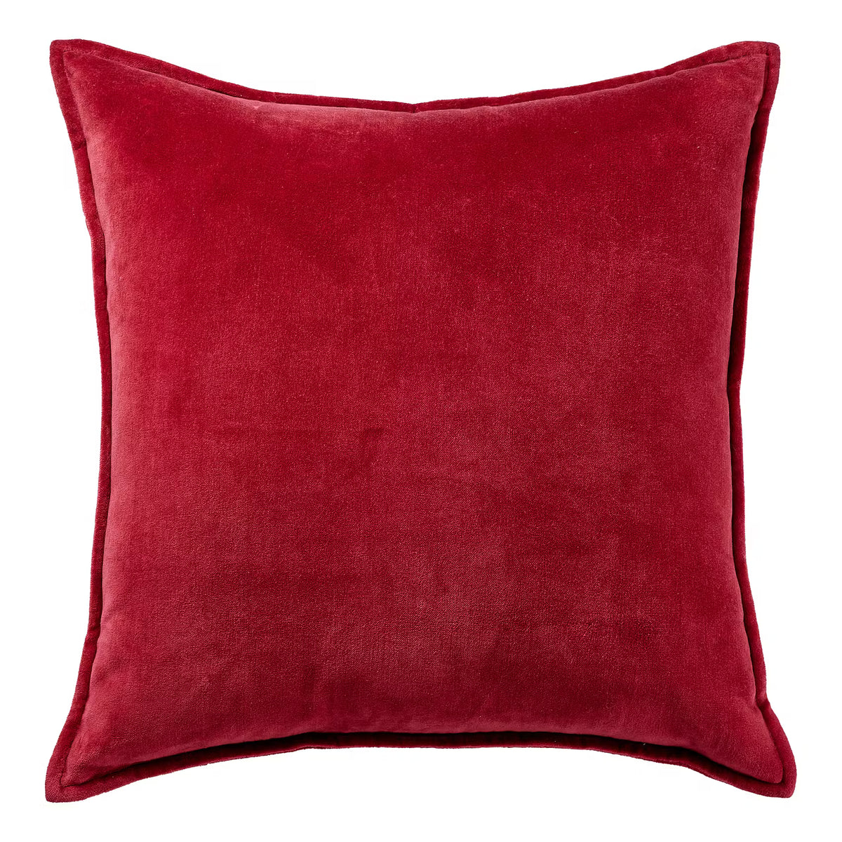 COTTON VELVET Kissen - Baumwolle - Bordeaux - 45 x 45 cm