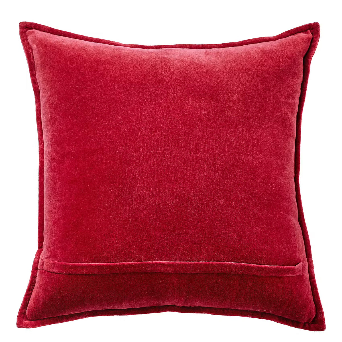 COTTON VELVET Kissen - Baumwolle - Bordeaux - 45 x 45 cm