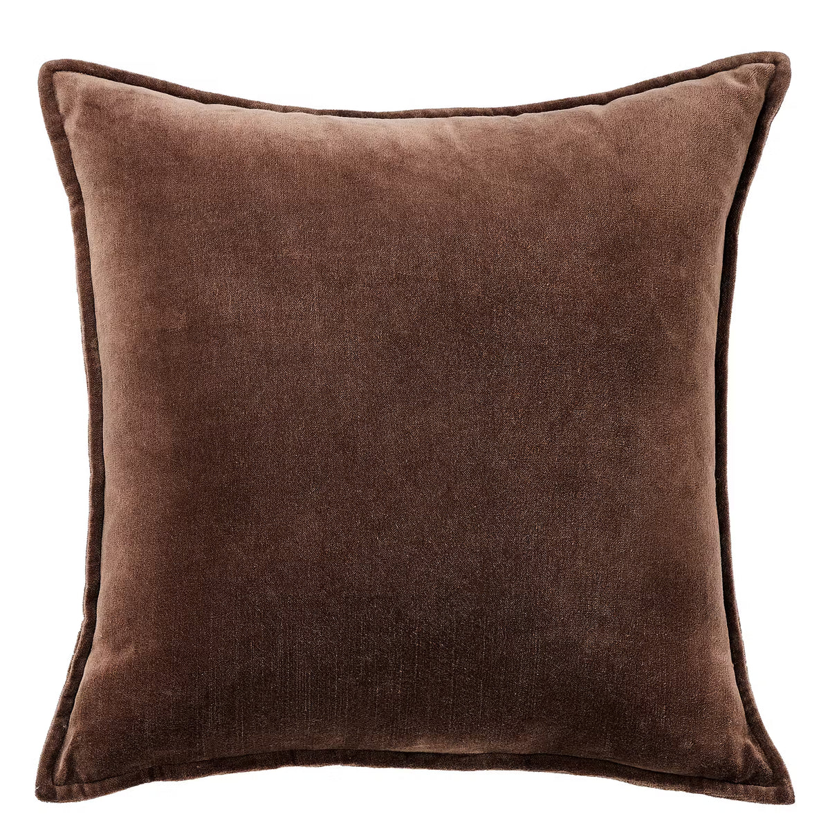 COTTON VELVET Kissen - Baumwolle - Braun - 45 x 45 cm