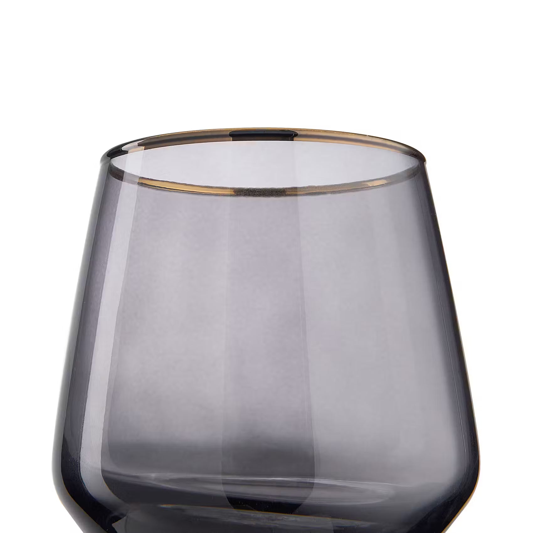 TOUCH OF GOLD Trinkglas 6er-Set - Klarglas - Grau