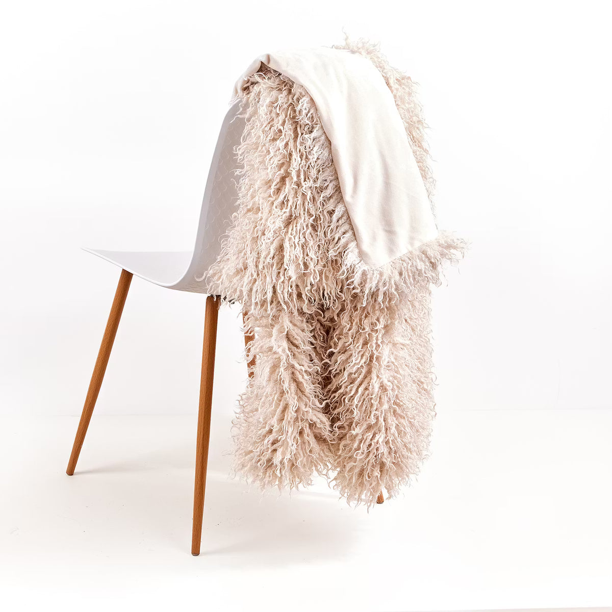 TIBET Decke - Polyester - Creme