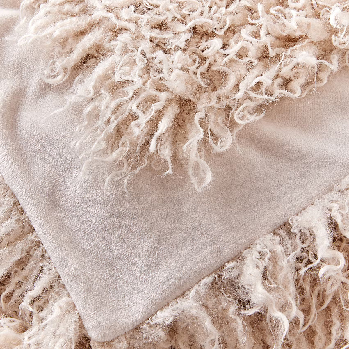TIBET Decke - Polyester - Creme