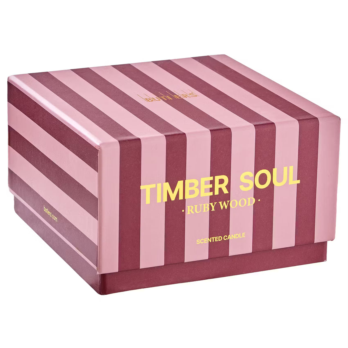 TIMBER SOUL Duftkerze Ruby Wood - Sojawachs/Duft - Rot - 13 x 13 cm