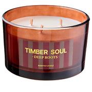TIMBER SOUL Duftkerze Deep Roots - Sojawachs/Duft - Braun - 13 x 13 cm