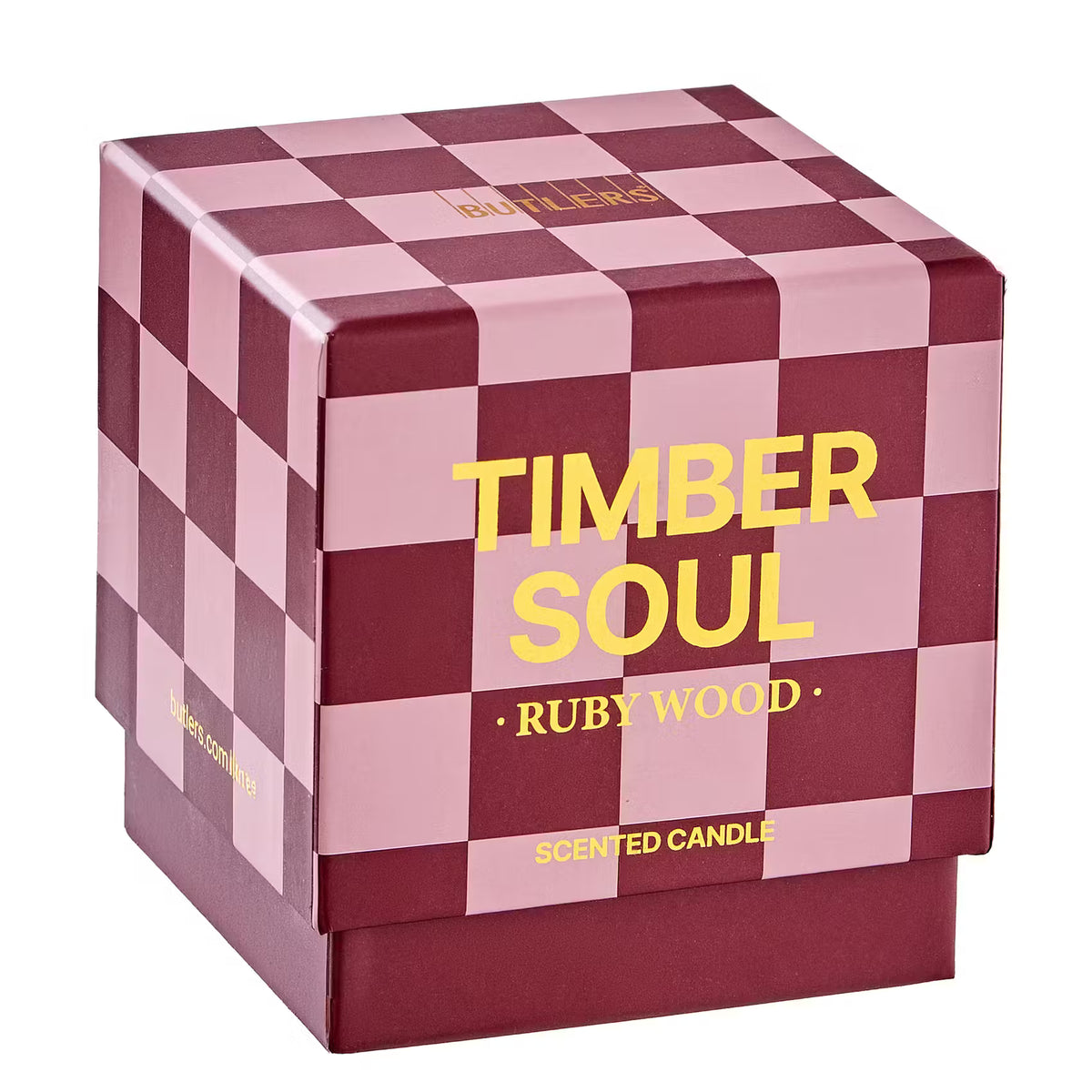 TIMBER SOUL Duftkerze Ruby Wood - Sojawachs/Duft - Rot - 7 x 7 cm