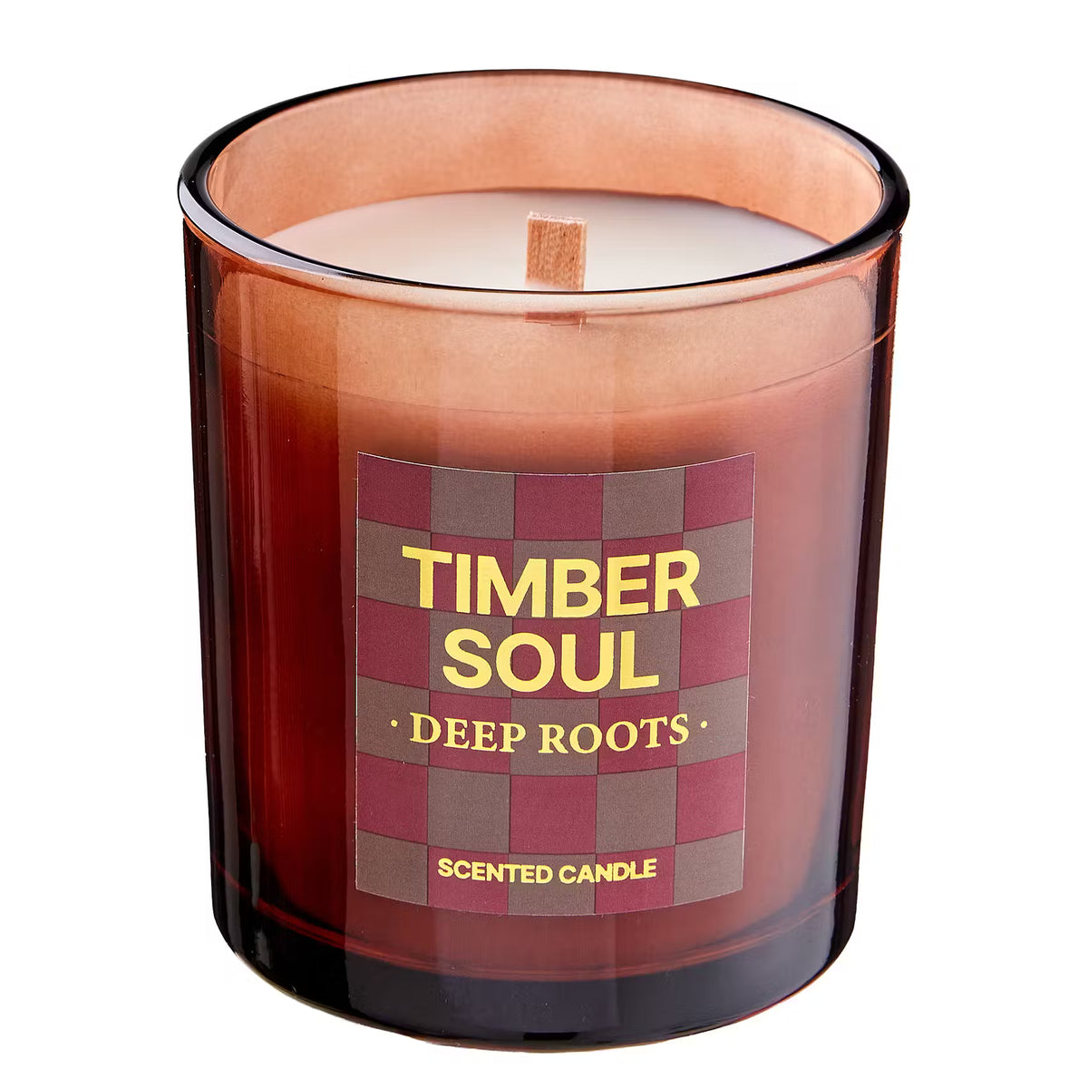 TIMBER SOUL Duftkerze Deep Roots - Sojawachs/Duft - Braun - 7 x 7 cm